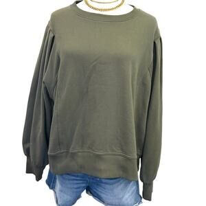 A NEW DAY Olive Puff Long sleeve Top Shirt Women size XL